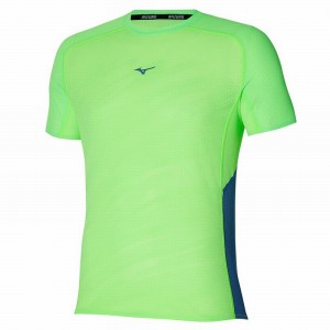 Mizuno Aero Tee Férfi Póló Világos Zöld | NSU-624901