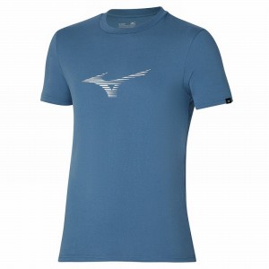 Mizuno Athletics RB Tee Férfi Póló Kék | JWV-248097