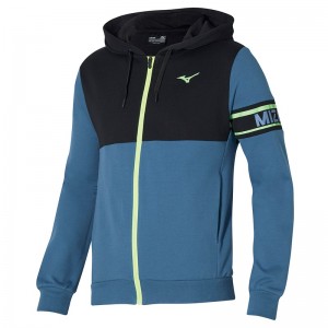 Mizuno Athletics Sweat Férfi Kabát Kék | RYZ-893265