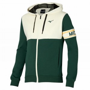 Mizuno Athletics Sweat Férfi Kabát Zöld | YGH-012386