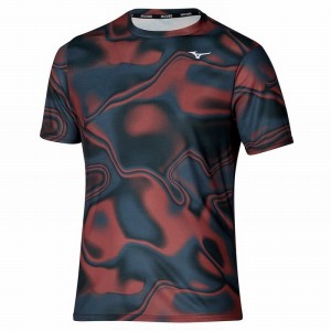 Mizuno Core Grafika Tee Férfi Póló Piros Fekete | AWL-498632