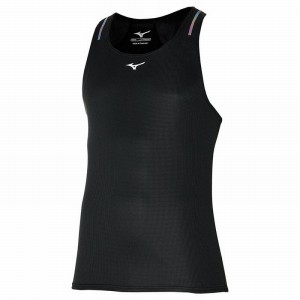 Mizuno Dryaeroflow Tank Férfi Ujjatlan Póló Fekete | PLG-873916