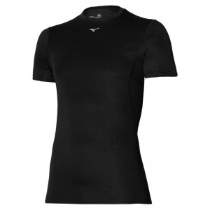 Mizuno Mid Weight-light Tee Férfi Póló Fekete | LYS-802736