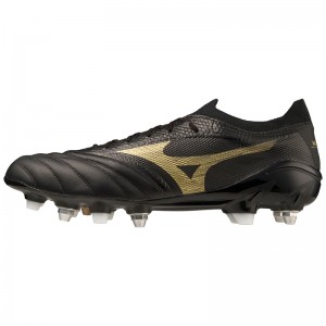 Mizuno Morelia Neo IV Beta Férfi Focicipő Fekete Arany Fekete | VFW-203497