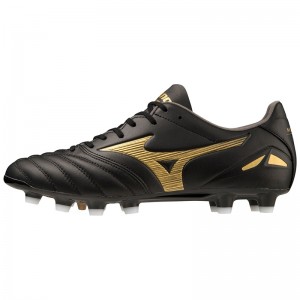 Mizuno Morelia Neo IV Pro Férfi Focicipő Fekete Arany Fekete | SNJ-190342