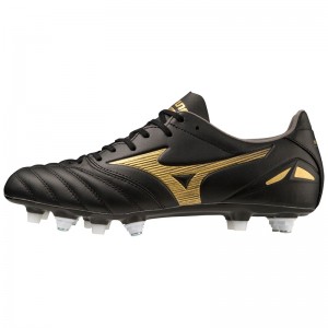 Mizuno Morelia Neo IV Pro Férfi Focicipő Fekete Arany Fekete | NUV-428690