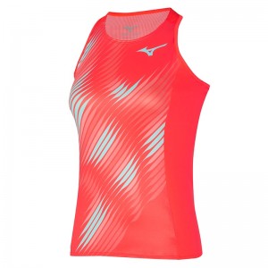 Mizuno Printed Tank Női Ujjatlan Póló Korall | DHB-678302