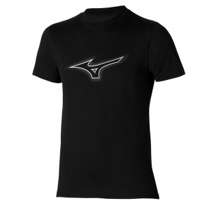 Mizuno Rb Logo Tee Férfi Póló Fekete | RUD-706459