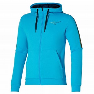 Mizuno Release Sweat Férfi Kabát Kék | KXS-328407