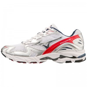 Mizuno Wave Rider 10 Női Utcai Cipő Fehér Kék Piros | NUA-463952