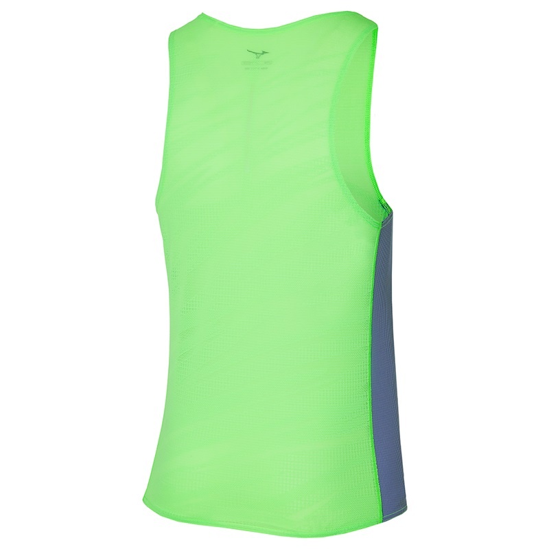 Mizuno Aero Tank Férfi Ujjatlan Póló Világos Zöld | TUK-654270