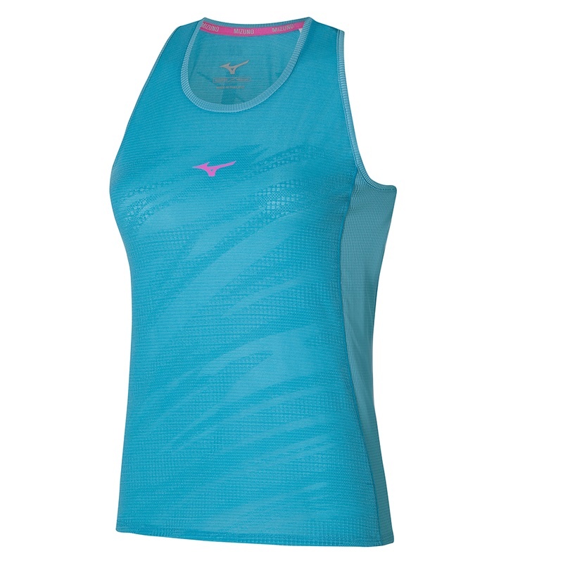 Mizuno Aero Tank Női Ujjatlan Póló Kék | LGR-720931