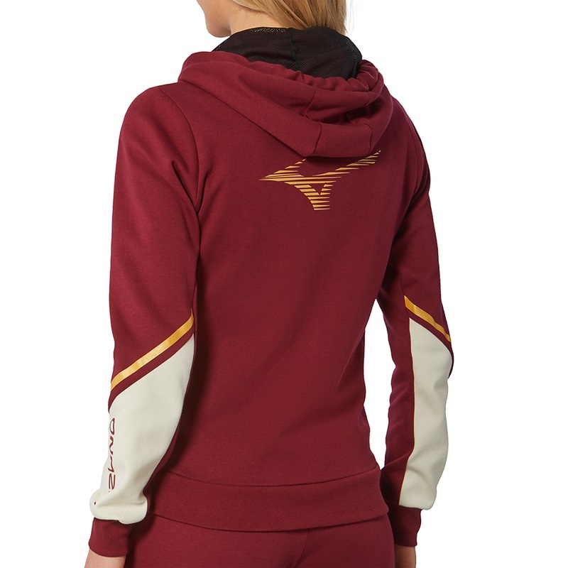 Mizuno Athletics Sweat Női Kabát Piros | ESC-706541