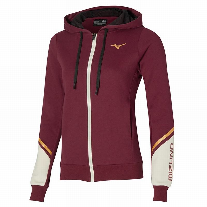 Mizuno Athletics Sweat Női Kabát Piros | ESC-706541