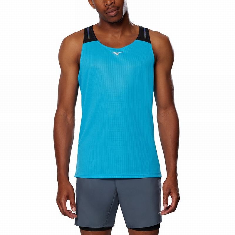 Mizuno Dryaeroflow Tank Férfi Ujjatlan Póló Fekete | XDE-854392