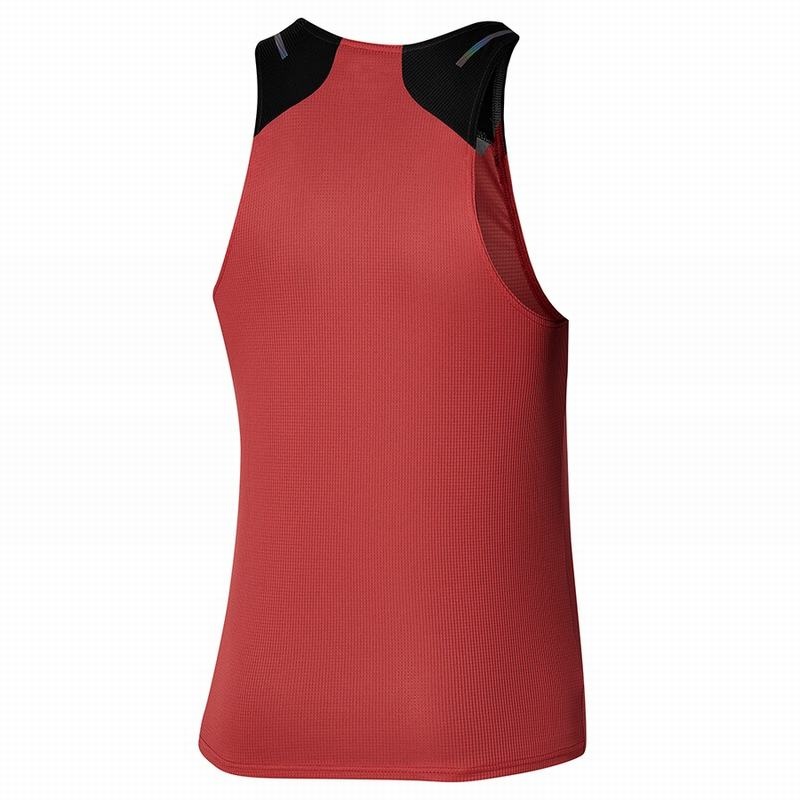 Mizuno Dryaeroflow Tank Férfi Ujjatlan Póló Piros Fekete | RYG-659273