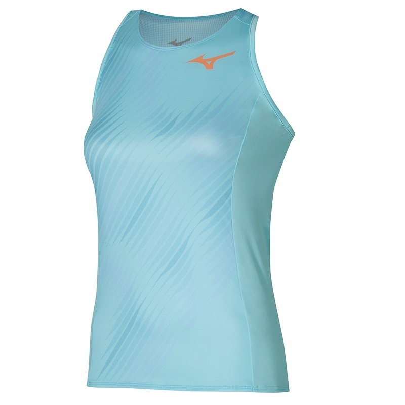 Mizuno Printed Tank Női Ujjatlan Póló Türkiz | YSK-895076