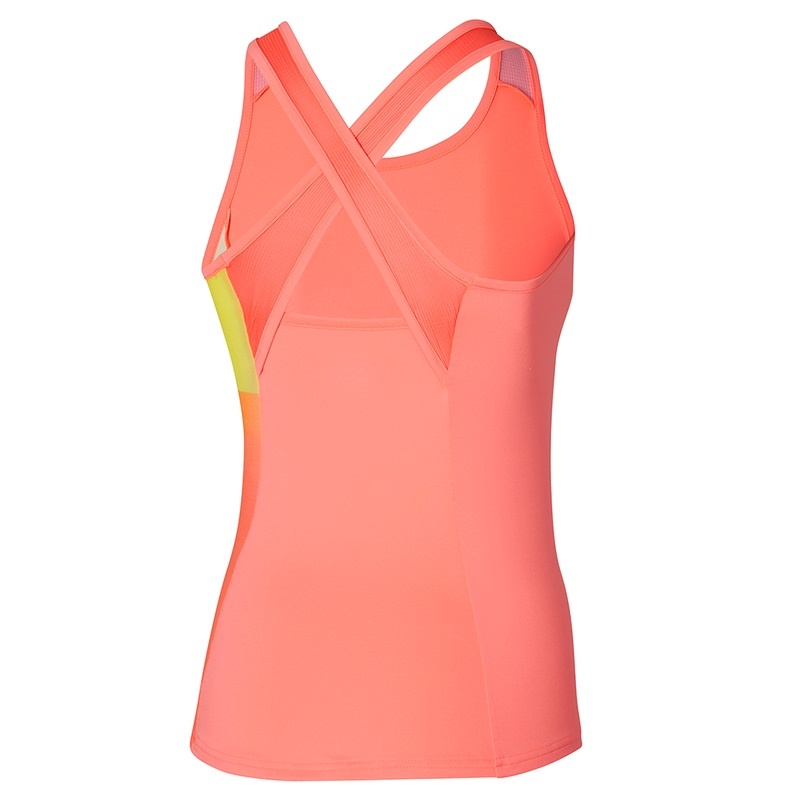 Mizuno Release Printed Tank Női Ujjatlan Póló Korall | HRN-732954