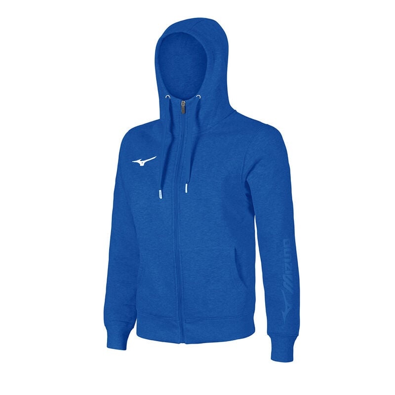 Mizuno Sweat FZ Férfi Kapucnis Pulóver Kék | JZU-243756